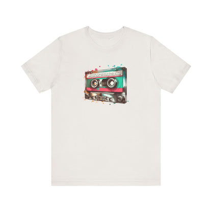 "Surreal Mix of Smooth Jazz, Lo-fi Beats, and Old-Timey Radio Jingles with Occasional Creepy Dog Bark" Mixtape T-shirt - Unisex Jersey Short Sleeve Tee