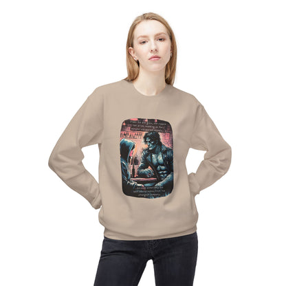 An Unexpected Companion (Beautiful Monsters Collection) - Unisex Midweight Softstyle Fleece Crewneck Sweatshirt, Multiple Colors Available