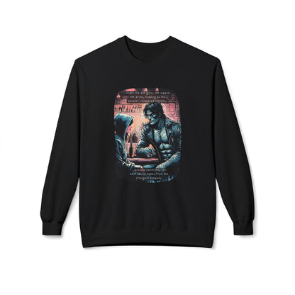 An Unexpected Companion (Beautiful Monsters Collection) - Unisex Midweight Softstyle Fleece Crewneck Sweatshirt, Multiple Colors Available