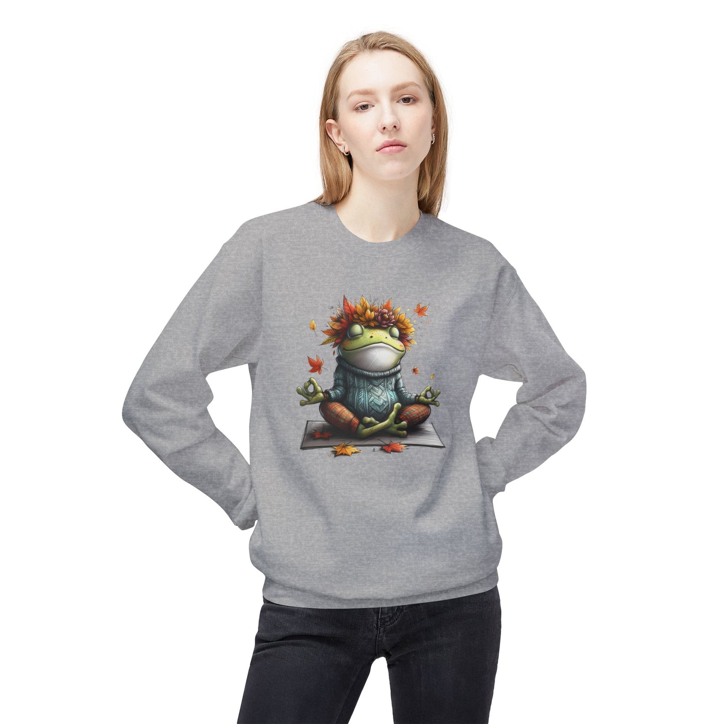 Frog's Bliss - Unisex Midweight Softstyle Fleece Crewneck Sweatshirt, Multiple Colors Available