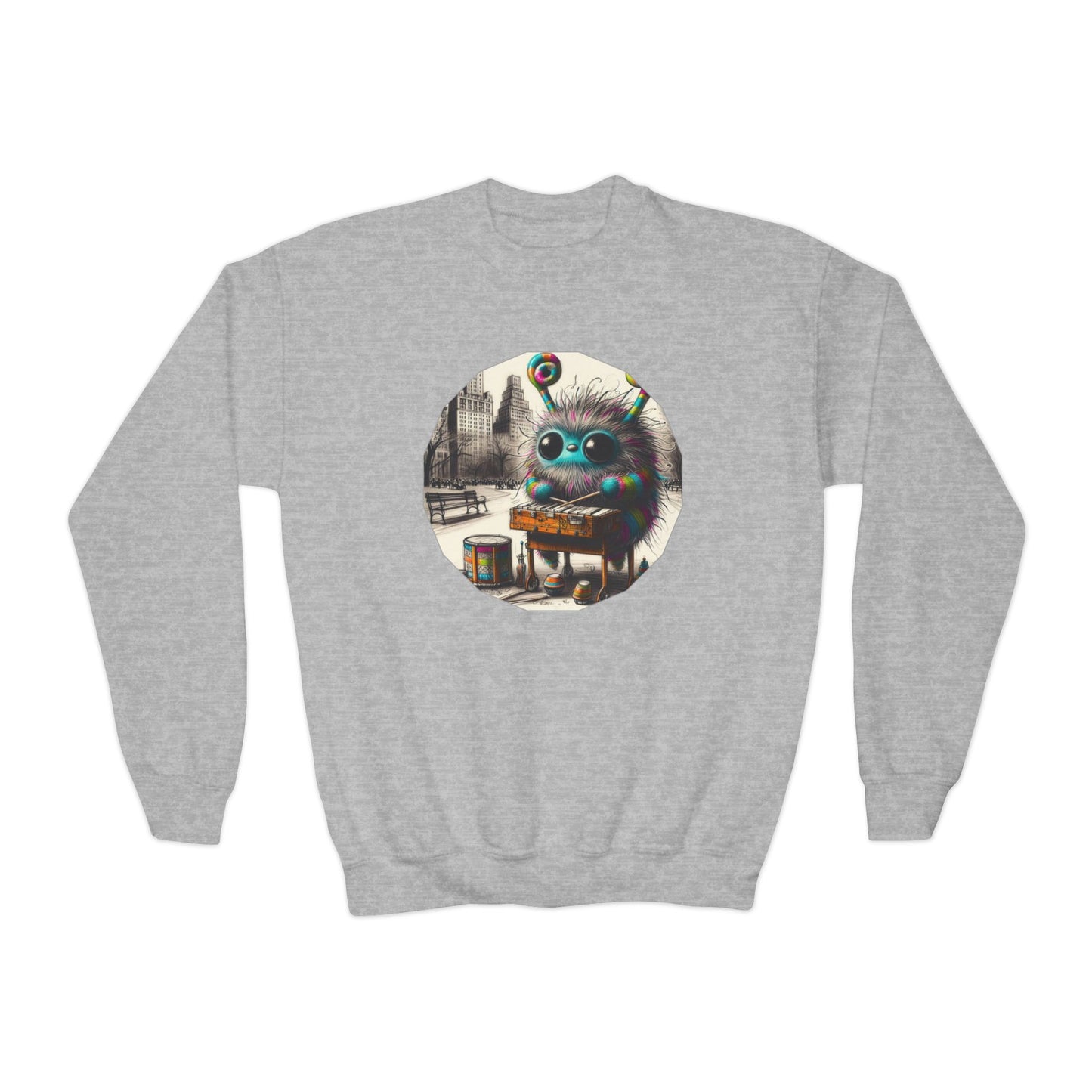 Youth Crewneck Sweatshirt - Jamblie Monster (Multiple Colors Available)