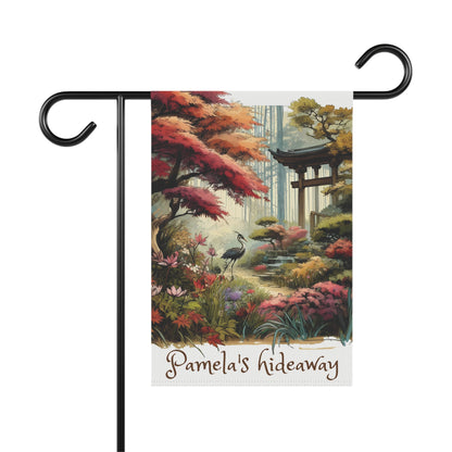 Customizable Garden Flag - Fall Hideaway