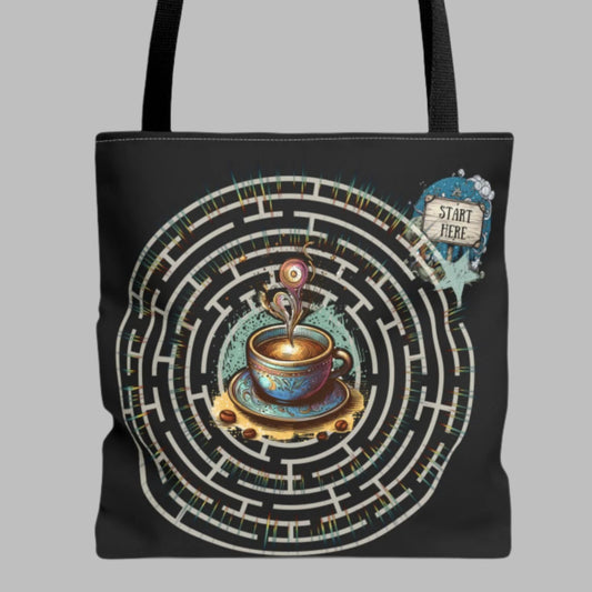 Tote Bag - Coffee Quest with Labyrinth Maze