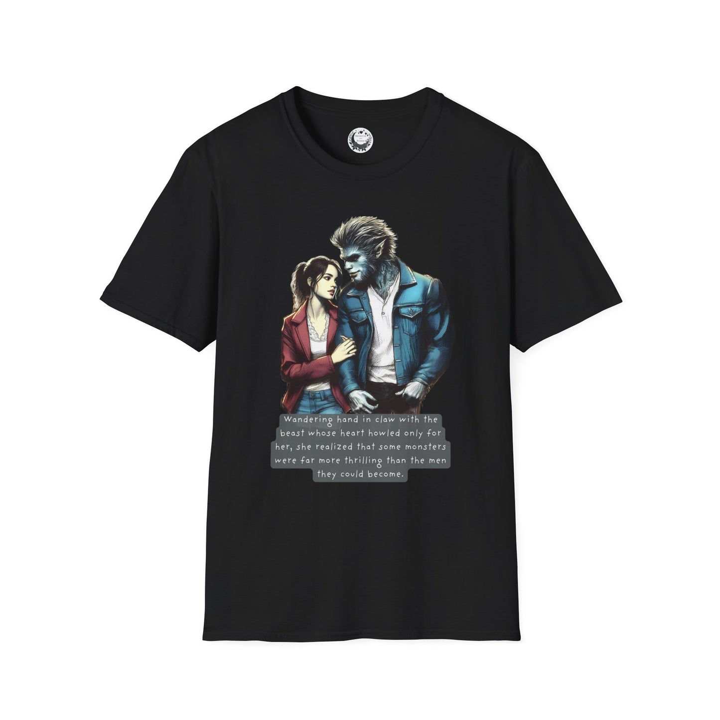 Stroll with a Teenage Werewolf (Beautiful Monsters Collection) - Unisex Softstyle T-Shirt, Multiple Colors Available