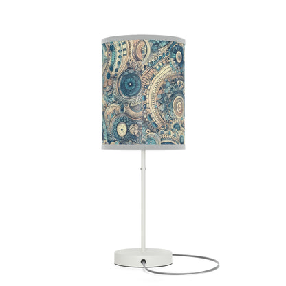 Boho Table Lamp - Dreamy Blue Mandala Pattern