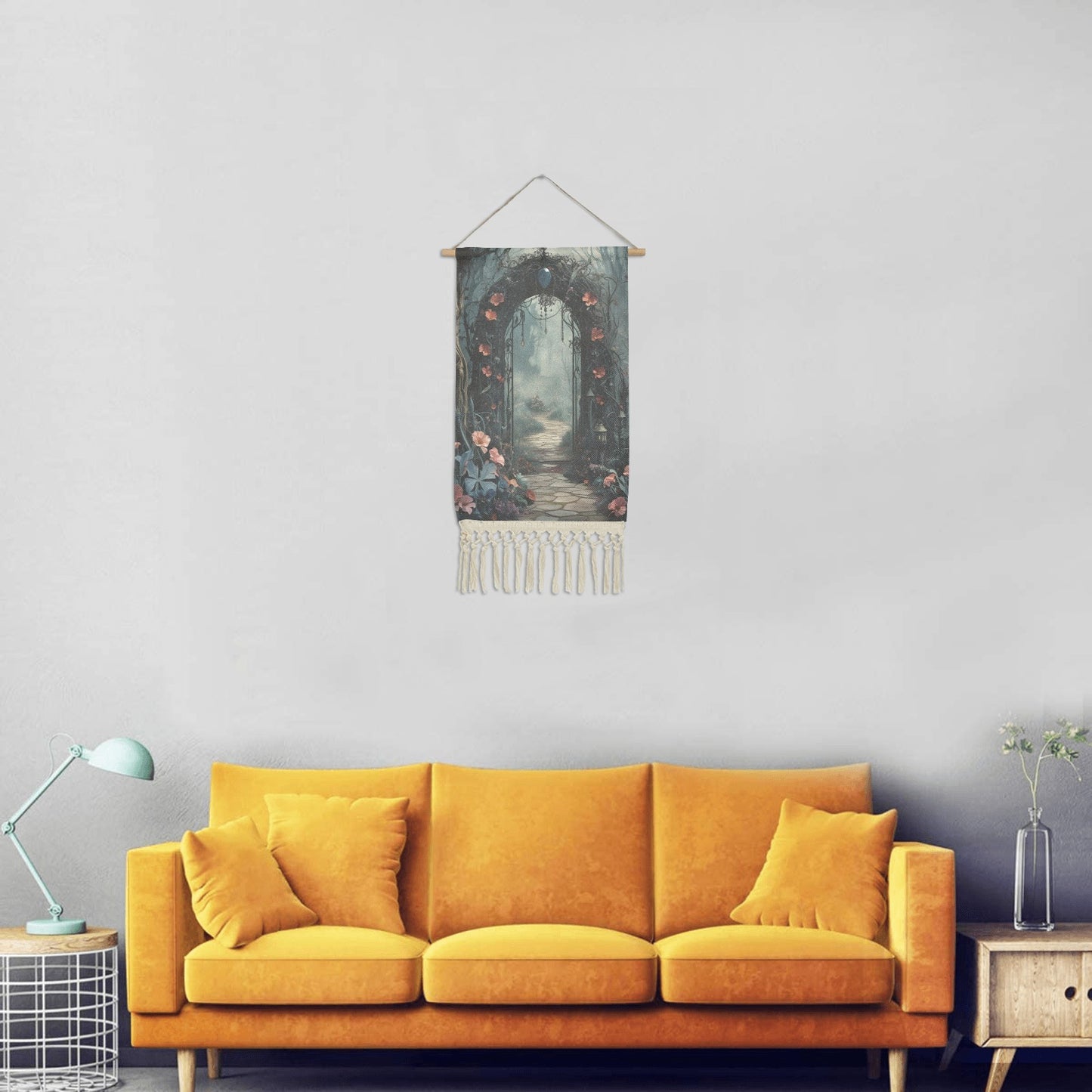 Enchanted Forest Portal 10x19 Tapestry | Dark Fantasy Wall Art