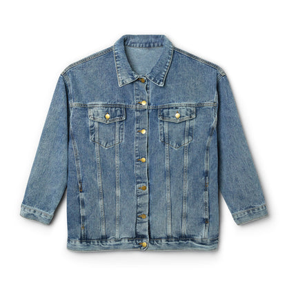 Women's Denim Jacket - "80s Thrift Store Montage Hits" Mixtape Jean Jacket - Hyper-Specific Mixtape Series