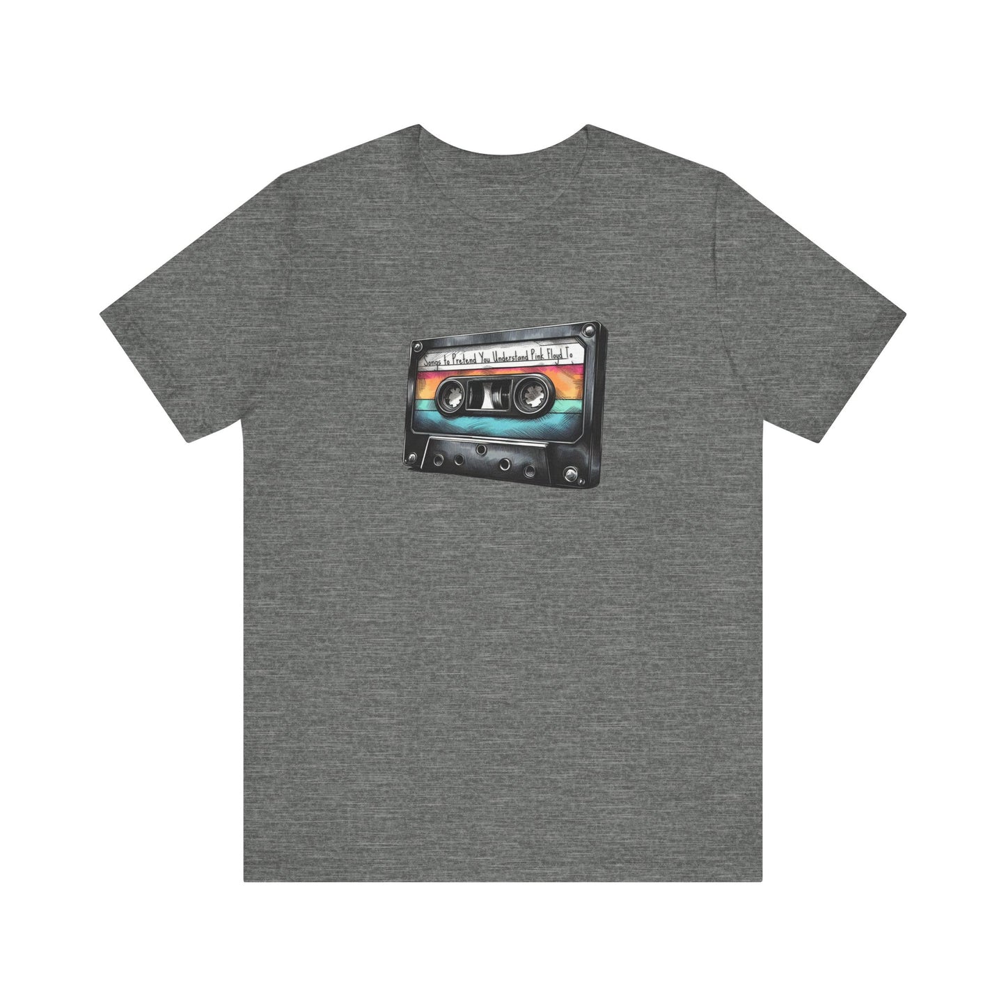 "Songs to Pretend You Understand Pink Floyd To" Mixtape T-shirt - Unisex Jersey Short Sleeve Tee