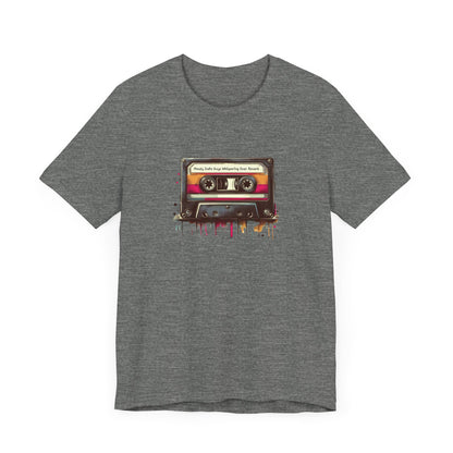 "Moody Indie Guys Whispering Over Reverb" Mixtape T-shirt - Unisex Jersey Short Sleeve Tee