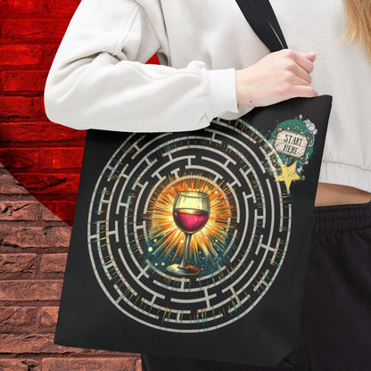 Tote Bag - Wine Quest with Labyrinth Maze