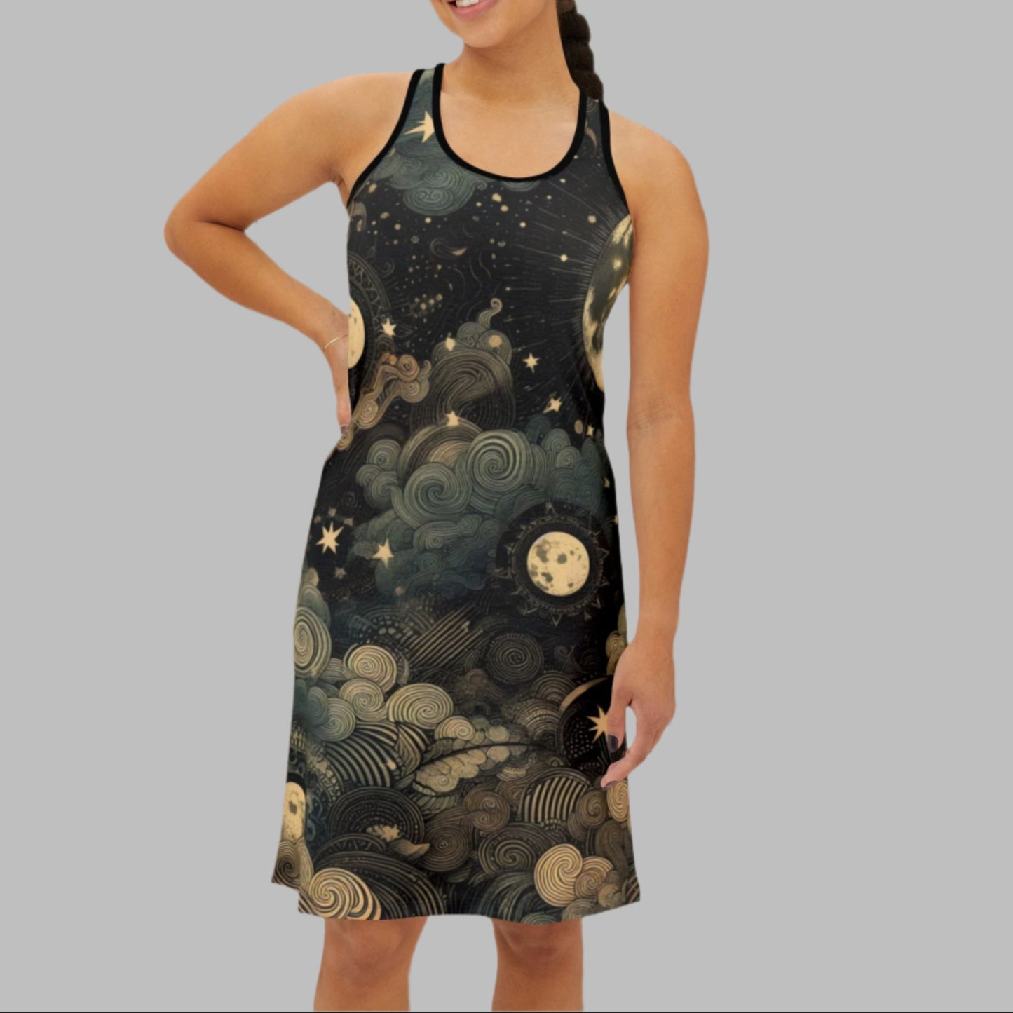 Racerback Dress - Dreamy Celestial Whimsy