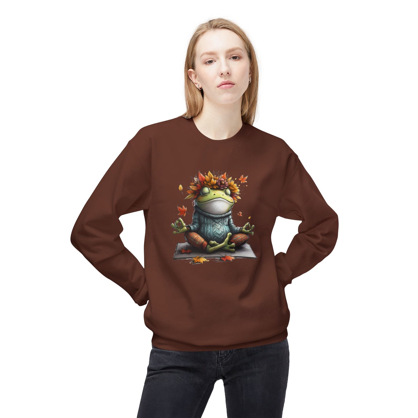 Frog's Bliss - Unisex Midweight Softstyle Fleece Crewneck Sweatshirt, Multiple Colors Available