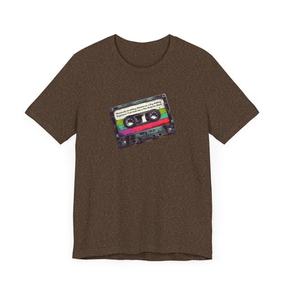 "Whimsically Unsettling Melodies for a Dog Walking Experience That Feels Like a Wes Anderson Movie" Mixtape T-shirt - Unisex Jersey Short Sleeve Tee