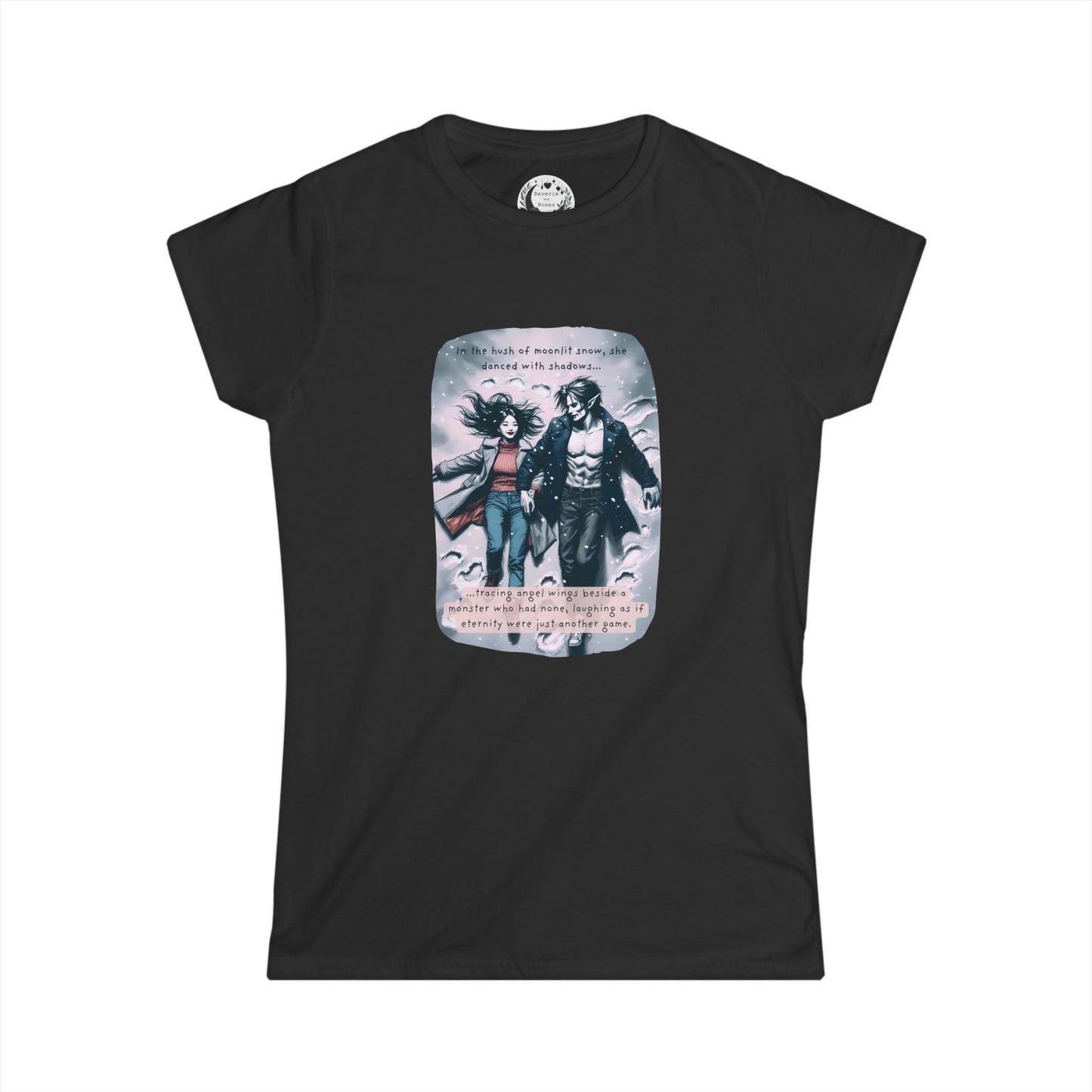 Snow Angels and Shadows (Beautiful Monsters Collection) - Women's Softstyle Tee (Multiple Colors Available)