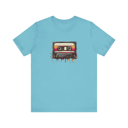 "Moody Indie Guys Whispering Over Reverb" Mixtape T-shirt - Unisex Jersey Short Sleeve Tee