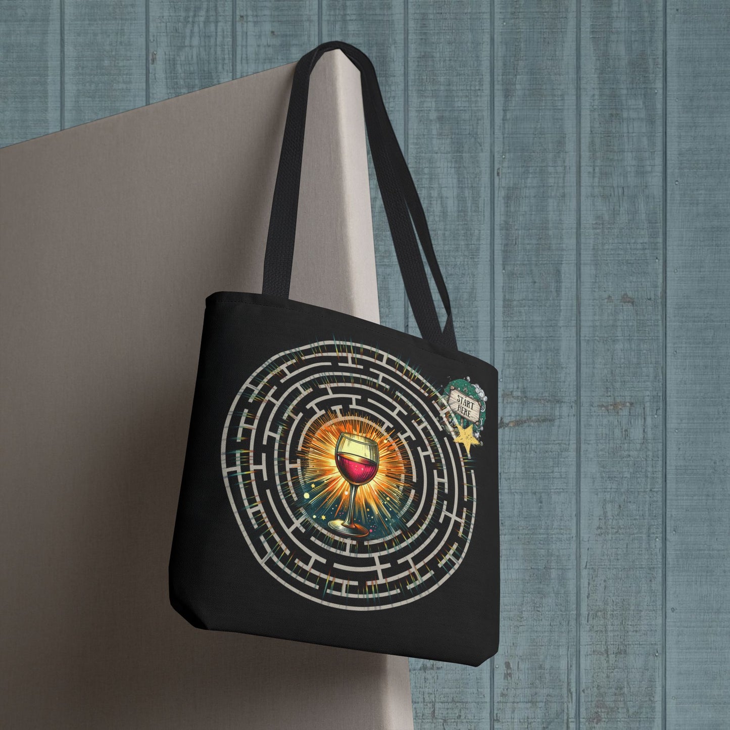 Tote Bag - Wine Quest with Labyrinth Maze