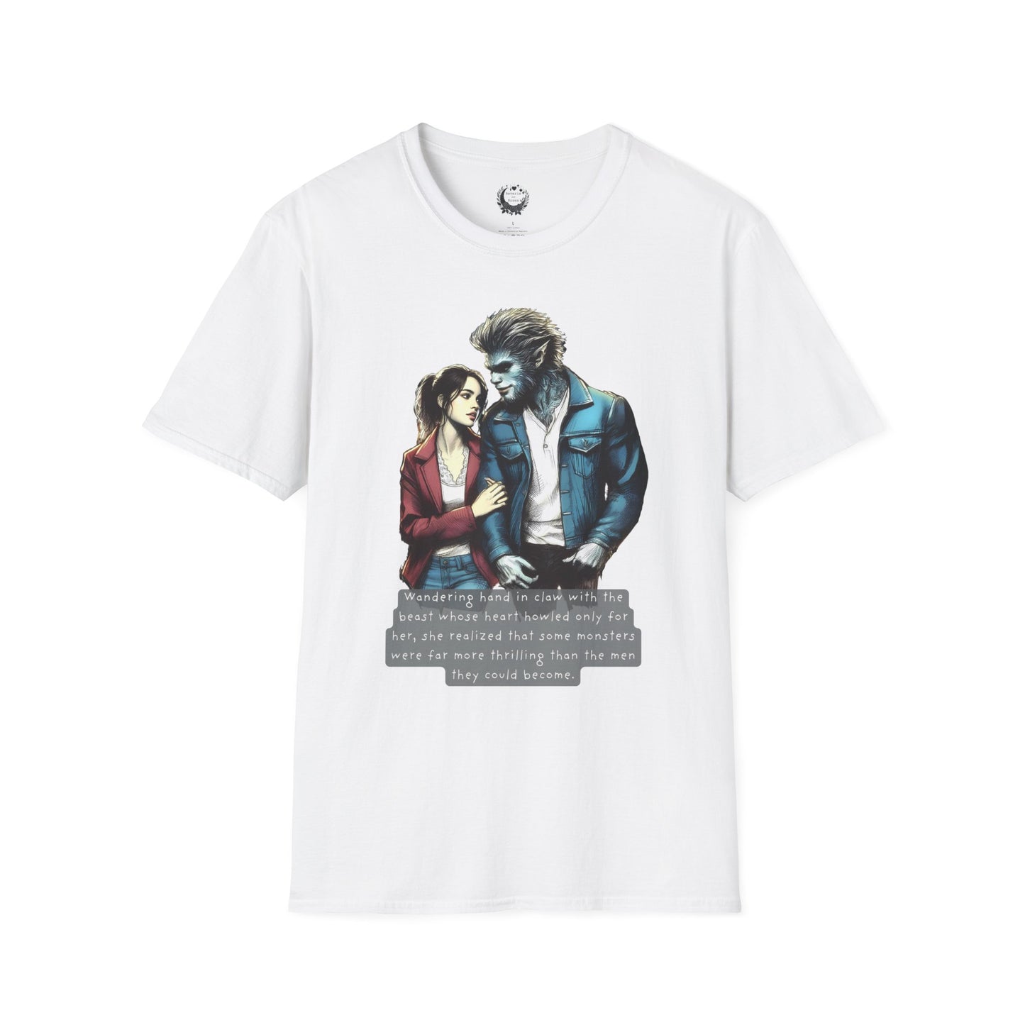 Stroll with a Teenage Werewolf (Beautiful Monsters Collection) - Unisex Softstyle T-Shirt, Multiple Colors Available