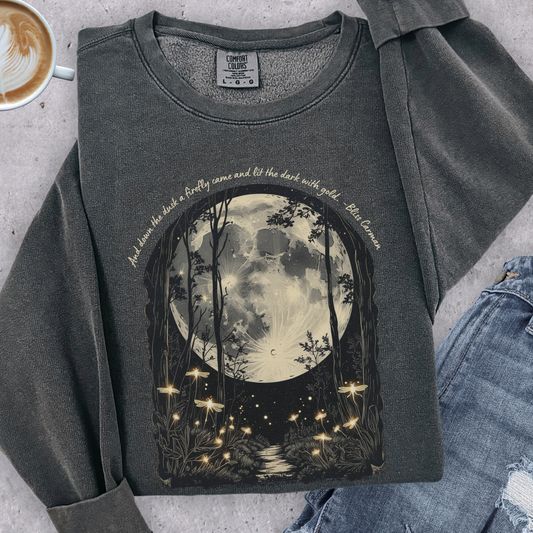 Firefly Moonlight Sweatshirt | Comfort Colors Crewneck | Bliss Carman Quote