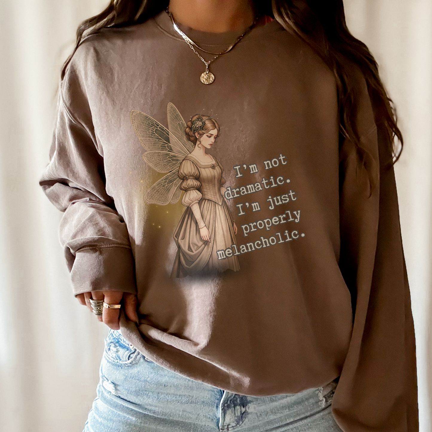 Properly Melancholic Fairy Sweatshirt | Comfort Colors Garment Dyed Lightweight Crewneck