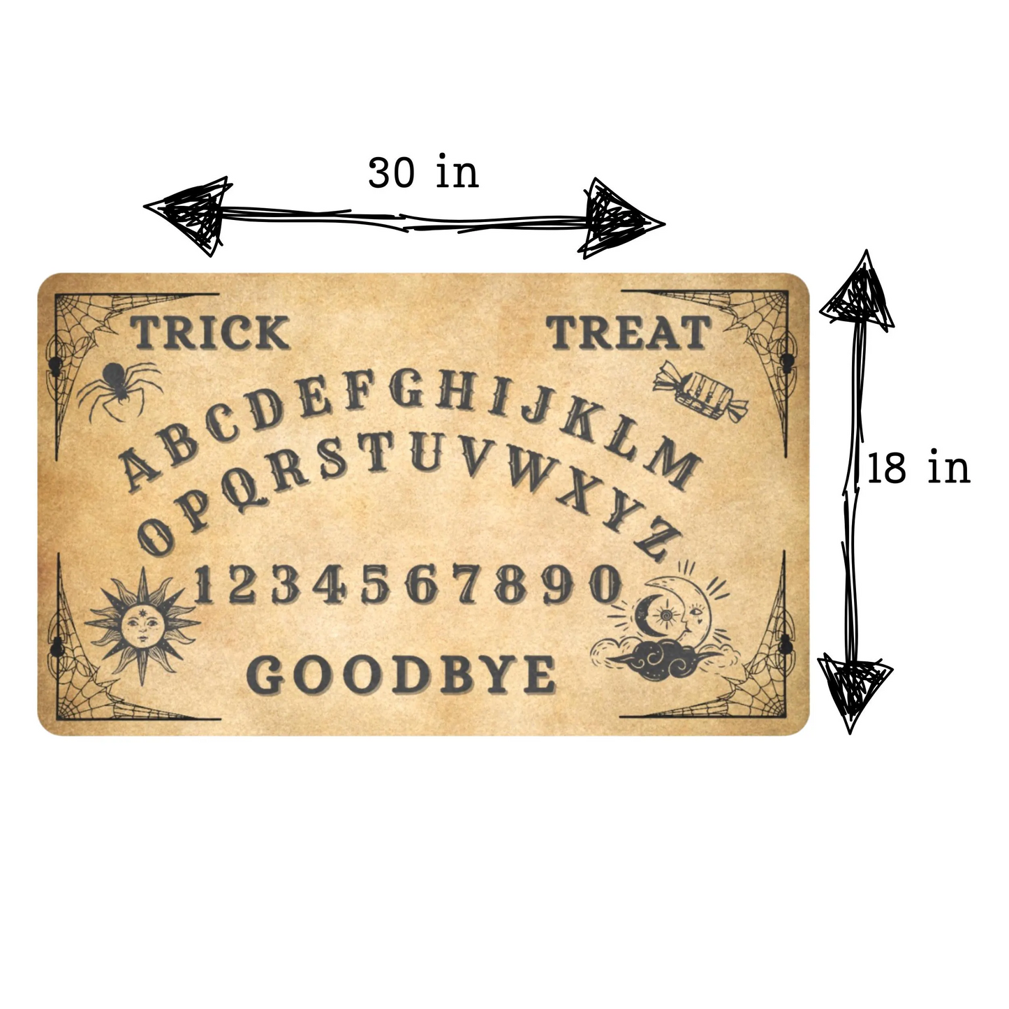 Halloween Talking Board Doormat | Spooky Home Decor | Trick or Treat Rug