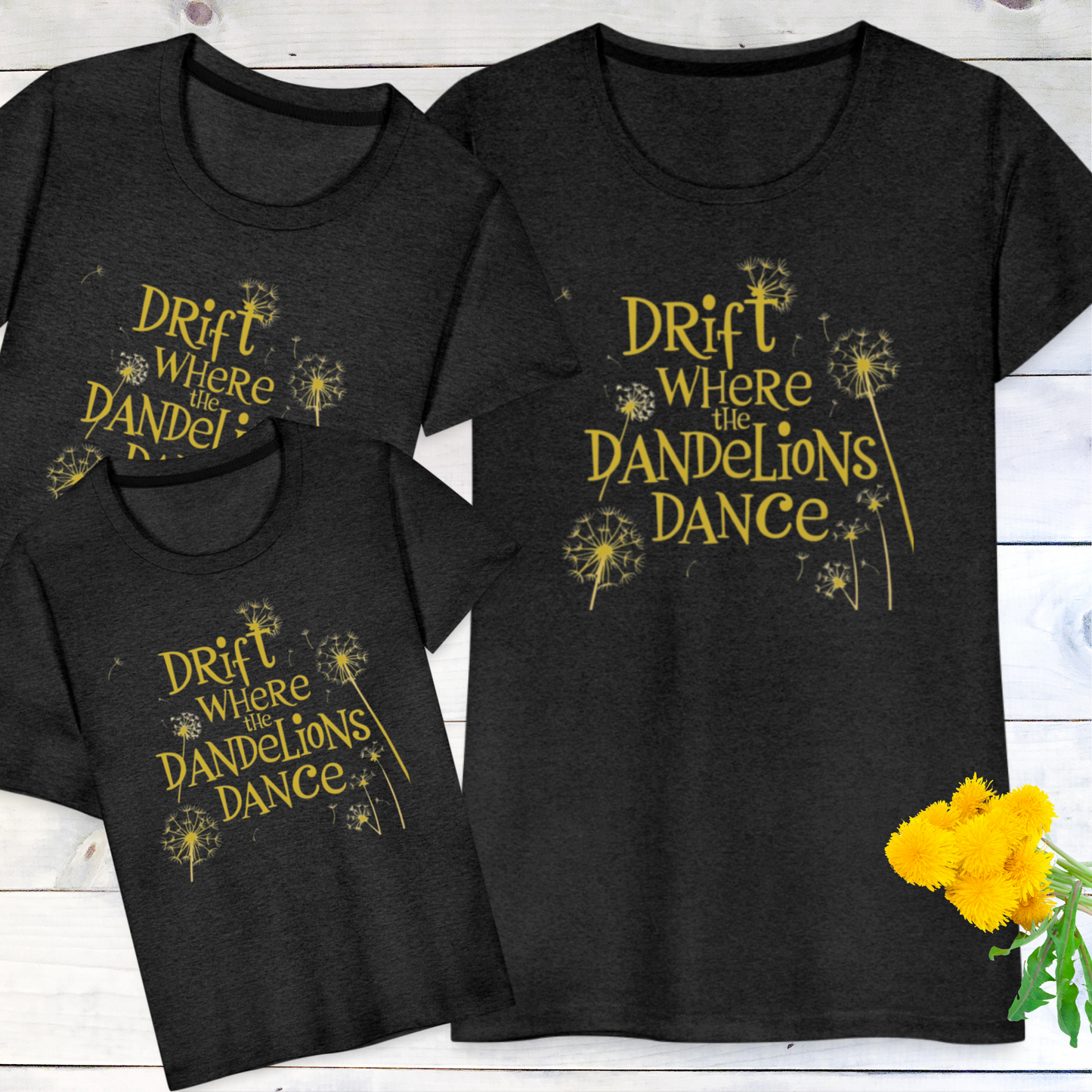 Drift Where the Dandelions Dance Tee | Youth XS-XL  | Mommy & Me Matching