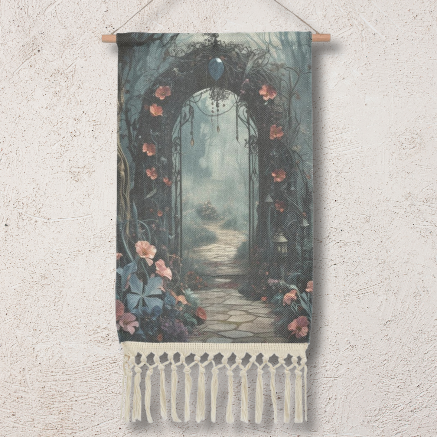 Enchanted Forest Portal 10x19 Tapestry | Dark Fantasy Wall Art