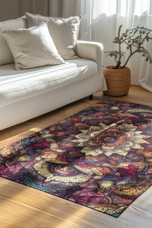 Bold Mandala Area Rug – Vibrant Style for Every Room