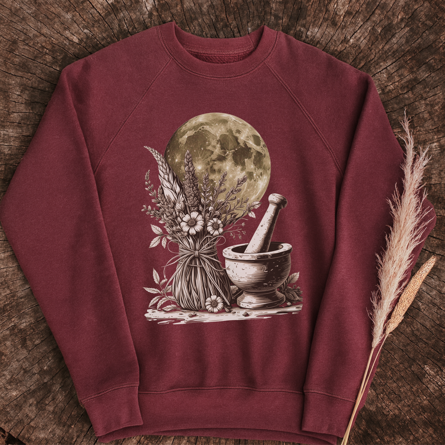 Mortar & Moon Sweatshirt | Apothecary Halloween Design | Bella + Canvas Sponge Fleece Crew
