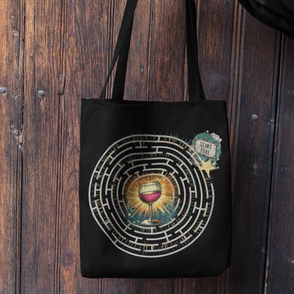 Tote Bag - Wine Quest with Labyrinth Maze