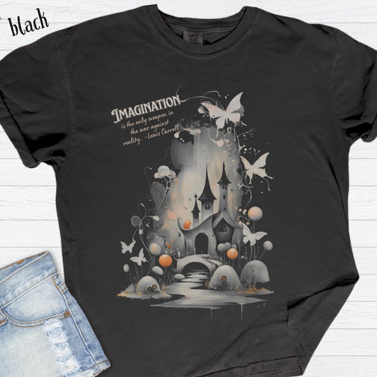 Surreal Castle & Butterfly T-Shirt | Lewis Carroll Inspired Comfort Colors Tee