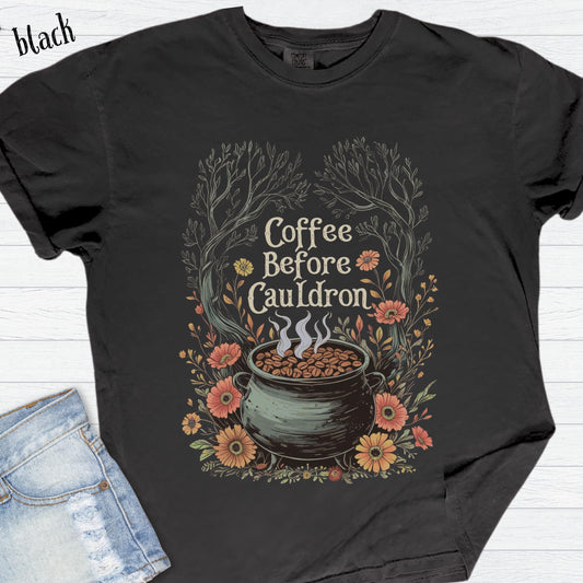 Witchy Coffee T-Shirt | Comfort Colors Halloween Tee, Spooky Season