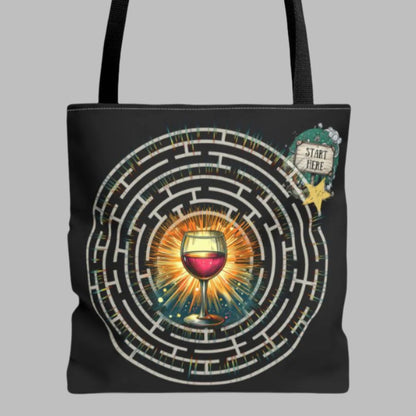 Tote Bag - Wine Quest with Labyrinth Maze